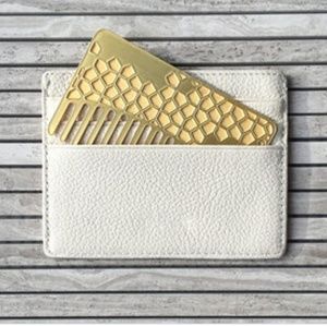 2pc Go-comb steel wallet hair beard travel mirror